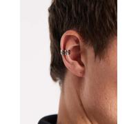 ASOS DESIGN - Orecchini ear cuff argentati con onda greca-Argento No Size