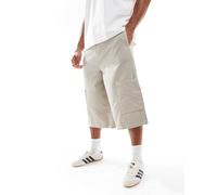 ASOS DESIGN - Pantaloncini cargo taglio lungo grigi-Grigio M