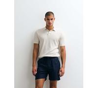 ASOS DESIGN - Pantaloncini lunghezza media slim in 100% lino color blu navy in coordinato XL