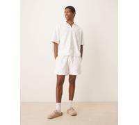 ASOS DESIGN - Pantaloncini oversize in jacquard écru in coordinato-Neutro XL