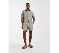 ASOS DESIGN - Pantaloncini premium testurizzati verdi lunghezza media in coordinato-Verde S