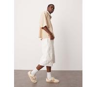 ASOS DESIGN - Pantaloncini taglio lungo cargo bianchi-Bianco M