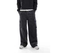 ASOS DESIGN - Pantaloni cargo ampi in velluto a coste antracite-Grigio S