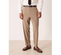 ASOS DESIGN - Pantaloni da abito affusolati comodi beige-Neutro 46 Short
