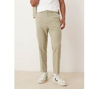 ASOS DESIGN - Pantaloni da abito affusolati verde chiaro 46 Short