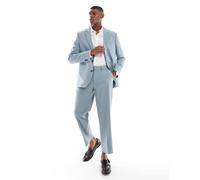 ASOS DESIGN - Pantaloni da abito corti dritti blu polvere 44 Regular