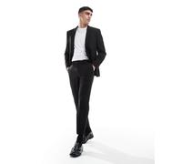 ASOS DESIGN - Pantaloni da abito corti dritti neri-Nero W32 L30