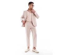 ASOS DESIGN - Pantaloni da abito corti dritti rosa polvere W28 L30