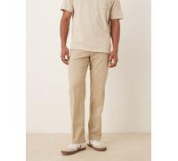 ASOS DESIGN - Pantaloni da abito dritti color pietra-Neutro 50 Regular