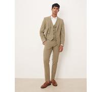 ASOS DESIGN - Pantaloni da abito skinny kaki-Verde 46 Short