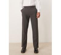 ASOS DESIGN - Pantaloni dritti eleganti grigi-Grigio 48 Short