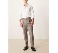 ASOS DESIGN - Pantaloni eleganti affusolati in misto lana color grigio scuro con tasca portamonete W32 L32