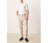 ASOS DESIGN - Pantaloni eleganti affusolati in misto lana écru fiammato con tasca portamonete-Neutro W32 L32