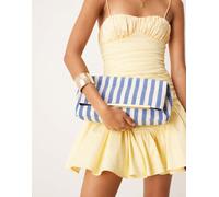 ASOS DESIGN - Pochette a righe blu con patta-Multicolore No Size