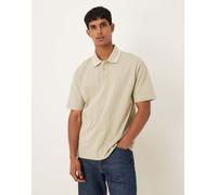 ASOS DESIGN - Polo comoda pesante da 240 gsm kaki con profili a contrasto-Verde L