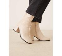 ASOS DESIGN - Royce - Stivaletti color latticello con tacco largo e punta rotonda-Neutro 40