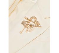 ASOS DESIGN - Spilla dorata con charm-Oro No Size