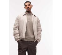 ASOS DESIGN stormMAX™ harrington idrorepellente in stone-Neutro XS