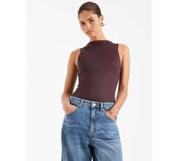 ASOS DESIGN - Super Sculpting - Body color cioccolato con scollo a barchetta-Marrone 36