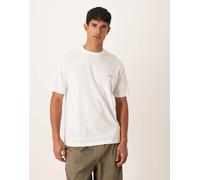 ASOS DESIGN - T-shirt comoda bianca con scritta stampata sul petto-Bianco 2XL