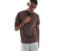 ASOS DESIGN - T-shirt girocollo pesante marrone M