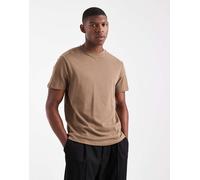 ASOS DESIGN - T-shirt girocollo pesante marrone M