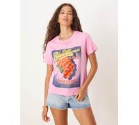 ASOS DESIGN - T-shirt mini comoda rosa con grafica di frutta a tema Barcellona S