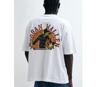 ASOS DESIGN - T-shirt oversize bianca con stampa Morgan Wallen-Bianco XS