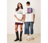 ASOS DESIGN - T-shirt oversize bianco sporco con stampe Disney Pixar di Cars a tema Halloween 2XL