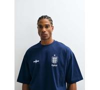 ASOS DESIGN - T-shirt oversize blu navy con stampa FA World Cup England S