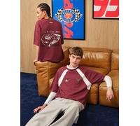 ASOS DESIGN - T-Shirt oversize bordeaux con stampa Disney Pixar di Cars-Rosso S