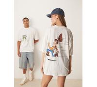 ASOS DESIGN - T-shirt oversize color panna con stampe Disney Pixar di Toy Story-Bianco M