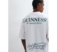 ASOS DESIGN T-shirt oversize con stampa Guinness bianca-Bianco S