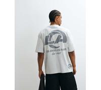 ASOS DESIGN - T-shirt oversize grigia con stampa NFL LA Rams-Grigio S