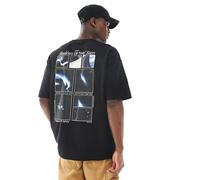 ASOS DESIGN - T-shirt oversize nera con stampa celestiale-Nero L