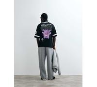 ASOS DESIGN - T-shirt oversize nera con stampa di Gengar Pokemon-Nero S