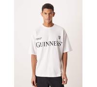 ASOS DESIGN - T-shirt oversize unisex bianca con stampa Guinness-Bianco M