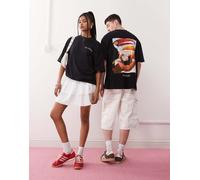 ASOS DESIGN - T-shirt oversize unisex nera con stampa "Guinness"-Bianco XS