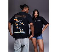 ASOS DESIGN - T-shirt oversize unisex nera con stampa "Guinness"-Nero 2XS