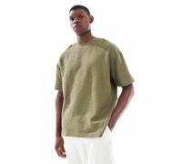 ASOS DESIGN - T-shirt oversize verde kaki bouclé M