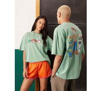 ASOS DESIGN - T-shirt oversize verde slavato con stampe Disney Pixar di Toy Story S