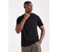 ASOS DESIGN - T-shirt pesante girocollo nera-Nero M