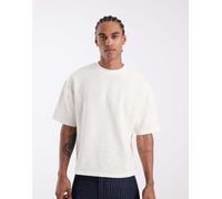 ASOS DESIGN - T-shirt squadrata oversize in bou rema-Bianco S