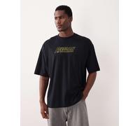 ASOS DESIGN - T-shirt unisex oversize nera con stampa The Simpsons-Nero 2XS