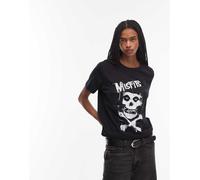 ASOS DESIGN - T-shirt vestibilità classica nera con grafica band Misfits-Nero M