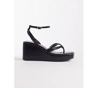 ASOS DESIGN - Thalia - Zeppe infradito minimal nere-Multicolore 40