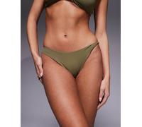 ASOS DESIGN - Tina Twisted Florida - Slip bikini sgambati kaki effetto carta-Verde 48