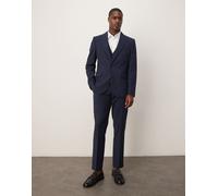 ASOS DESIGN Wedding - Giacca da abito slim color blu navy gessato 46 Regular