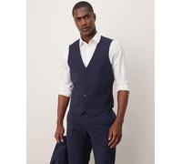 ASOS DESIGN Wedding - Gilet da abito slim color blu navy gessato 46 Regular