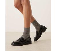 ASOS DESIGN Wide Fit - Minerva - Mocassini neri a pianta larga-Nero 5